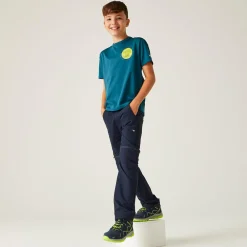 Kids/BOY Regatta Trousers & Shorts|Bottoms<Kids' Highton Stretch Zip Off Walking Trousers |
