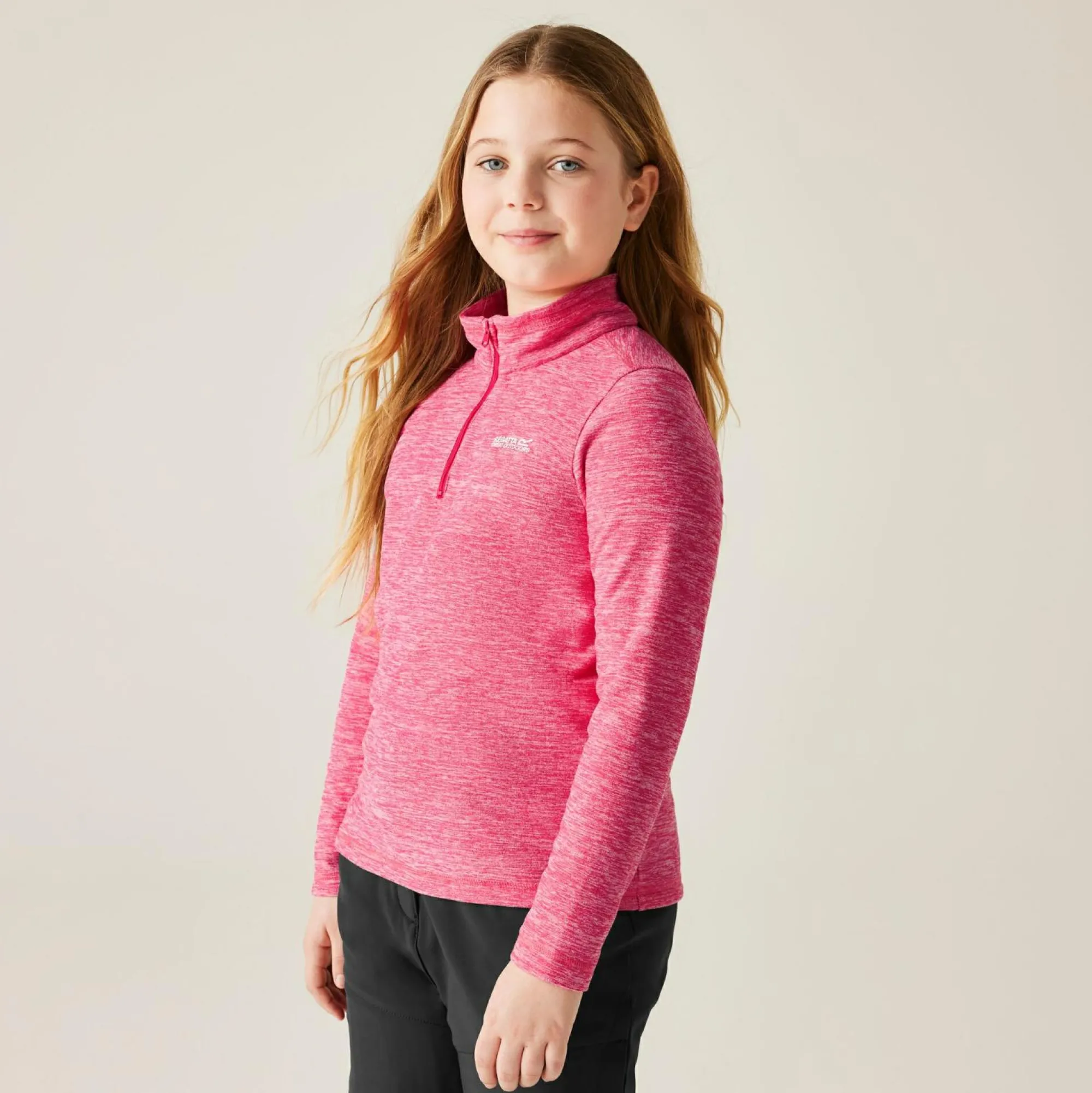 Kids Regatta Fleece<Kids' Hot Shot Marl Half Zip Fleece |