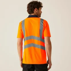 Regatta T-Shirts|Polo Shirts<Men's Hi Vis Pro Reflective Polo Work Shirt |