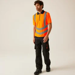 Regatta T-Shirts|Polo Shirts<Men's Hi Vis Pro Reflective Polo Work Shirt |