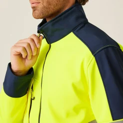 Regatta Jackets<Men's Hi-Vis 3 Layer Softshell Reflective Work Jacket |