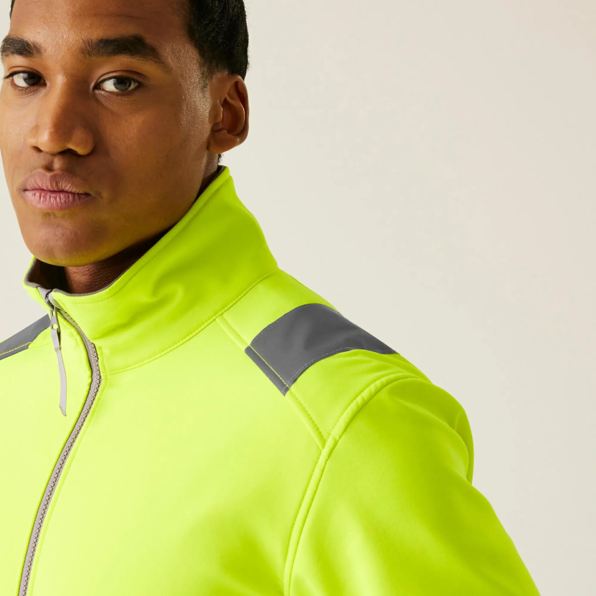 Regatta Jackets<Men's Hi-Vis Pro Contract Ablaze 2 Layer Softshell Jacket |