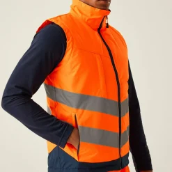 Regatta Jackets|Body Warmers<Men's Hi-Vis Pro Insulated Reflective Bodywarmer |