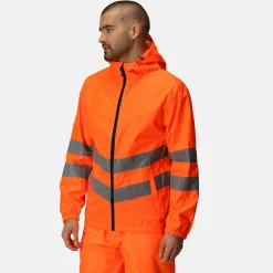 Regatta Jackets<Men's Hi-Vis Pro Waterproof Reflective Packaway Work Jacket |