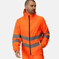 Regatta Jackets<Men's Hi-Vis Pro Waterproof Reflective Packaway Work Jacket |