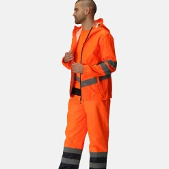 Regatta Jackets<Men's Hi-Vis Pro Waterproof Reflective Packaway Work Jacket |