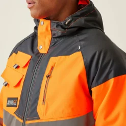 Regatta Jackets|Waterproof Jackets<Men's Hi-Vis Waterproof Reflective Hooded Jacket |