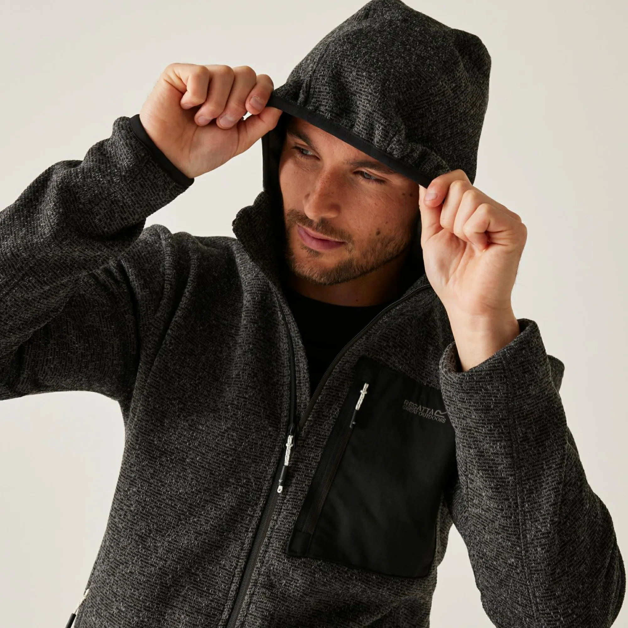 Regatta Full Zip Fleece<Men's Hooded Newhill Full Zip Fleece |