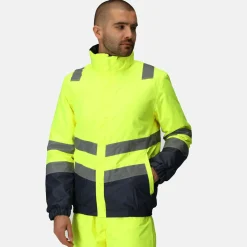 Regatta Jackets<Men's Waterproof Hi-Vis Bomber Jacket |